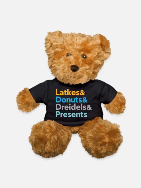 Favorite Hanukkah Things hippie - Teddy Bear - black
