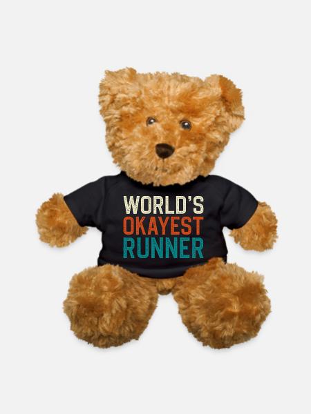 World s Okayest Runner - Teddy Bear - black