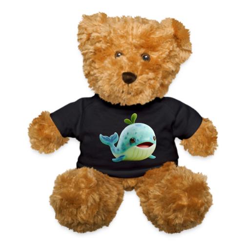 Playful Green-Blue Baby Whale - Teddy Bear