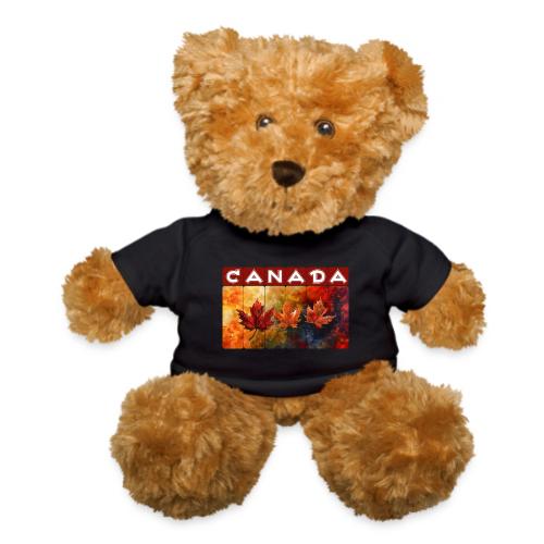Painted Canada Leaves - Teddy Bear