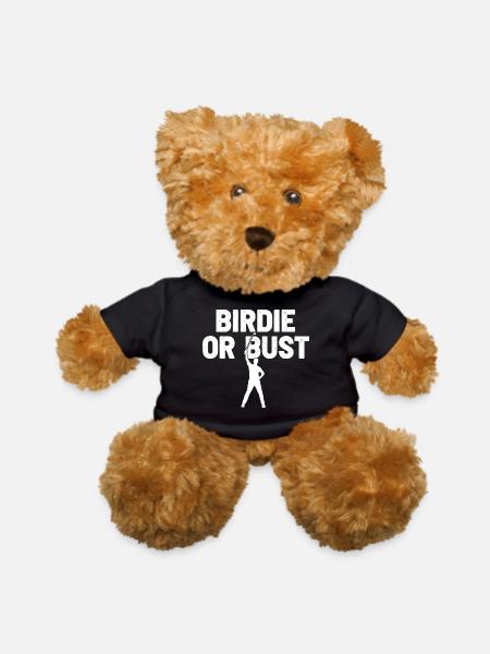 Birdie or Bust Golf Silhouette - Teddy Bear - black - Front