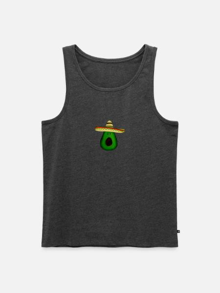 Mexican avocado with sombrero - Men's Premium Tank - heather anthracite