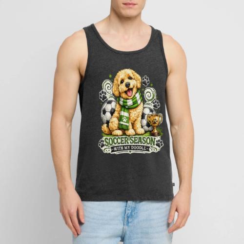 Soccer Season With My Doodle Goldendoodle Dog - Men's Premium Tank