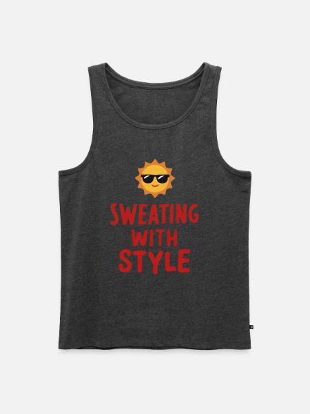 Sweating with Style - Men's Premium Tank - heather anthracite