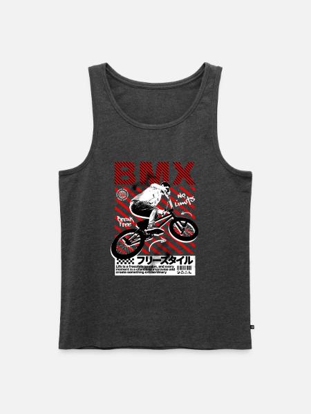 BMX No Limits Neon Stripes - Men's Premium Tank - heather anthracite