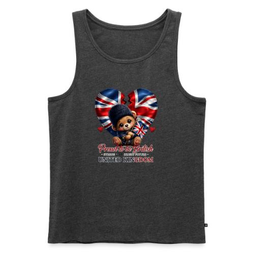 Proud to Be British Teddy Bear UK Patriot Gift - Men's Premium Tank