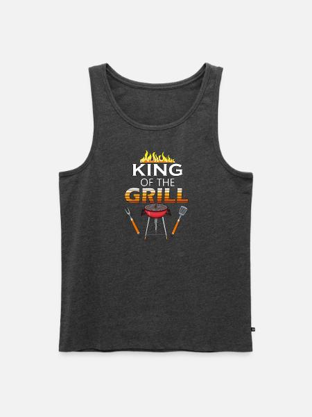 KING OF THE GRILL - Men's Premium Tank - heather anthracite