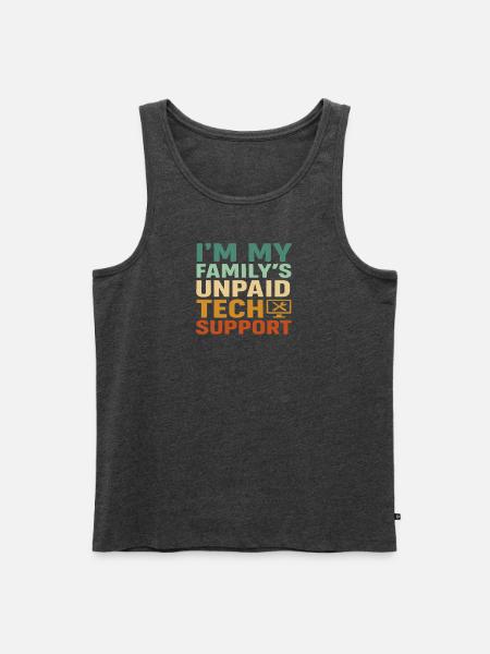 Unpaid Tech Support Family - Men's Premium Tank - heather anthracite