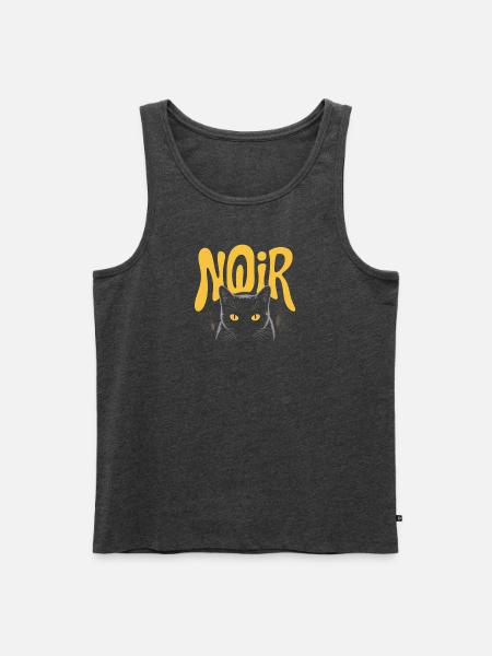 Noir Cat Glow Logo - Men's Premium Tank - heather anthracite