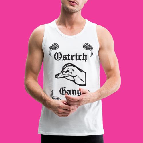 Ostrich Gang Clothing - Black Logo - Men's Premium Tank