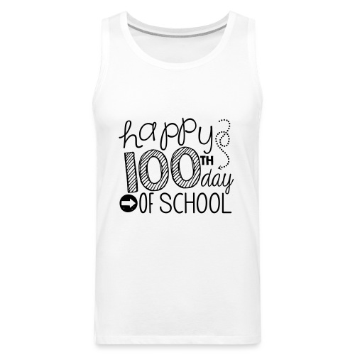 Happy 100th Day of School Arrows Teacher T-shirt - Men's Premium Tank