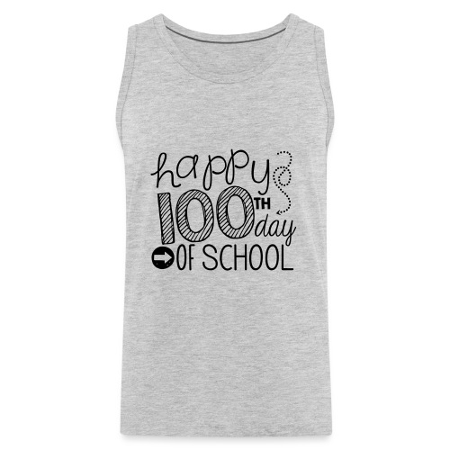Happy 100th Day of School Arrows Teacher T-shirt - Men's Premium Tank