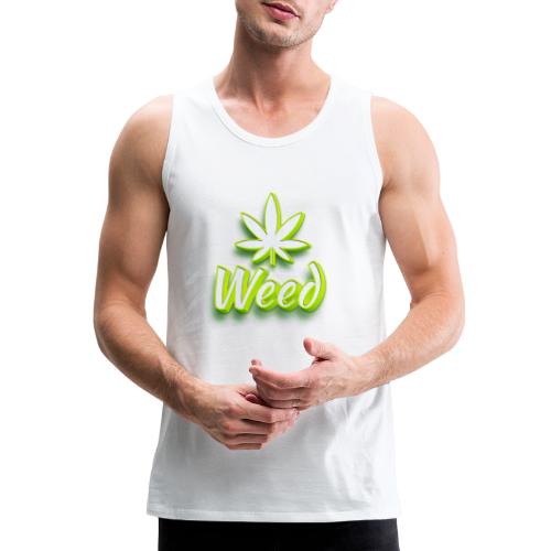 Cannabis Weed Leaf - Marijuana - Customizable - Men's Premium Tank