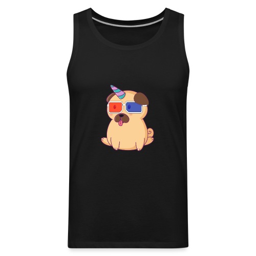 Dog with 3D glasses doing Vision Therapy! - Men's Premium Tank