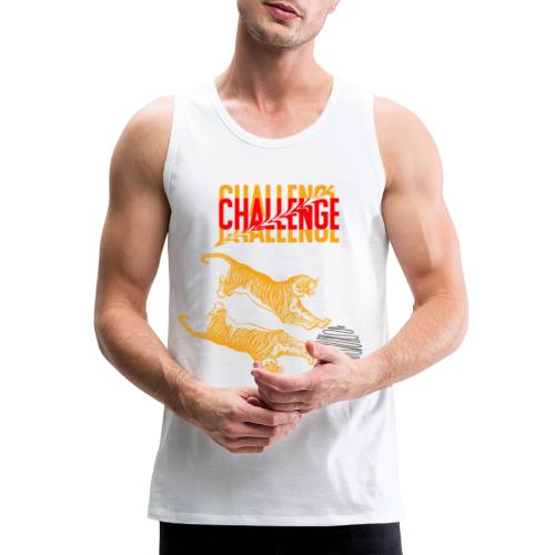 Double tiger fashion, jungle feline animals. - Men's Premium Tank