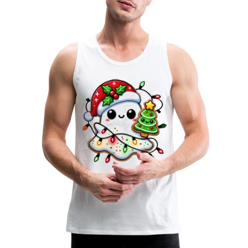 Christmas Collection - Snow Ghost in Santa Hat - Men's Premium Tank