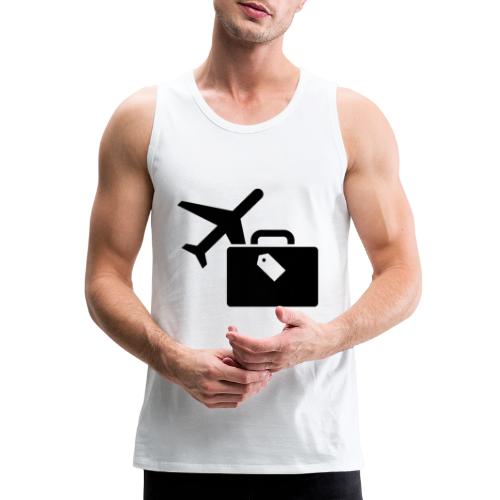 Airplane Luggage logo Icons Symbols Gift Shirt - Men's Premium Tank