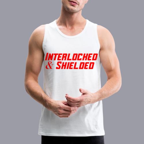 INTERLOCKED & SHIELDED - RED DESIGN - Men's Premium Tank