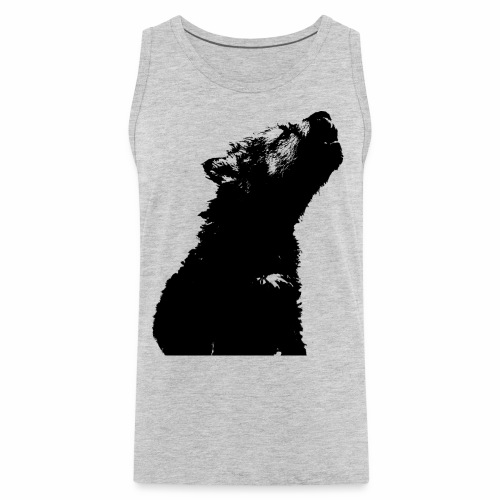 OnePleasure cool cute young wolf puppy gift ideas - Men's Premium Tank