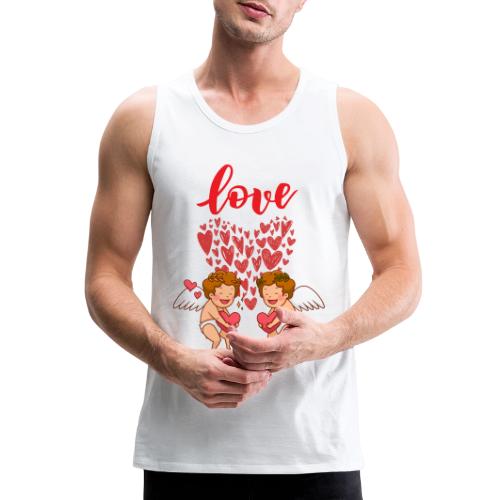 Cupid Love Designs, cupid love angel vibration. - Men's Premium Tank