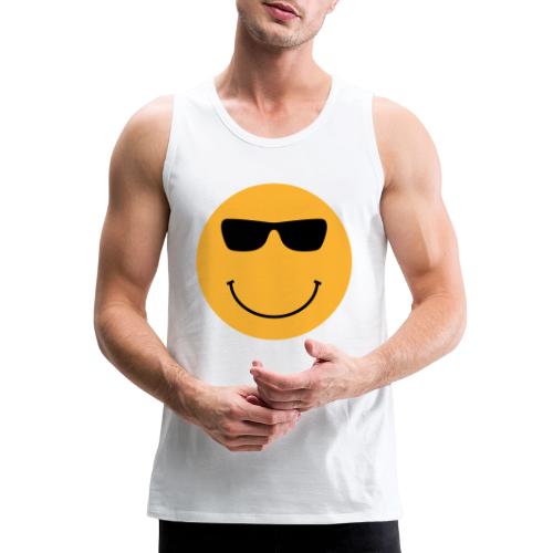 Orange Face with Sunglasses - Men's Premium Tank