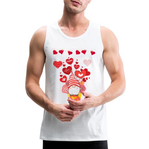 Design wrapped in love hearts, vibrating in love. - Men's Premium Tank