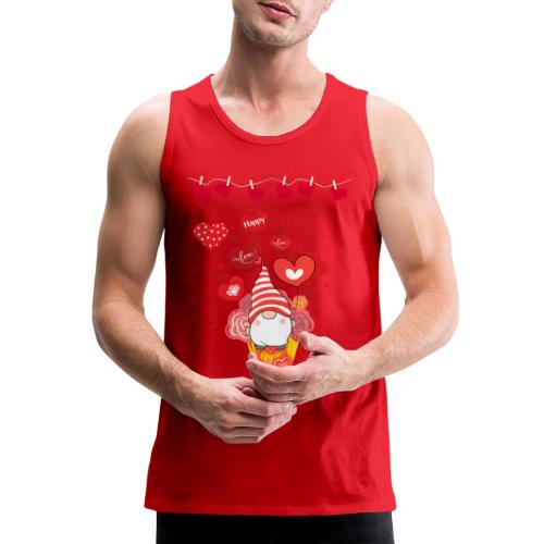 Design wrapped in love hearts, vibrating in love. - Men's Premium Tank