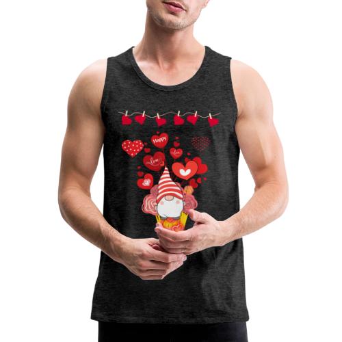 Design wrapped in love hearts, vibrating in love. - Men's Premium Tank