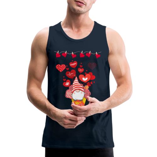 Design wrapped in love hearts, vibrating in love. - Men's Premium Tank