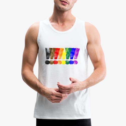 Distressed Philly LGBTQ Pride Whee! Exclamation - Men's Premium Tank