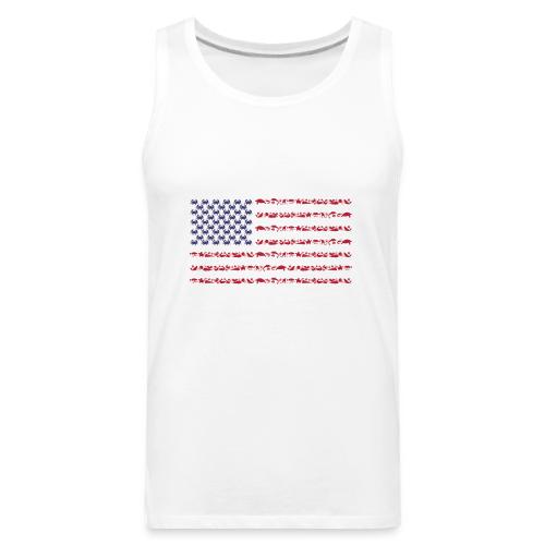American Flag made from Coastal Wildlife - Men's Premium Tank