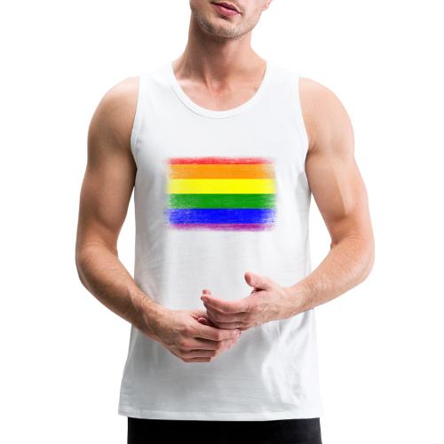 Grunge Rainbow Pride Flag - Men's Premium Tank