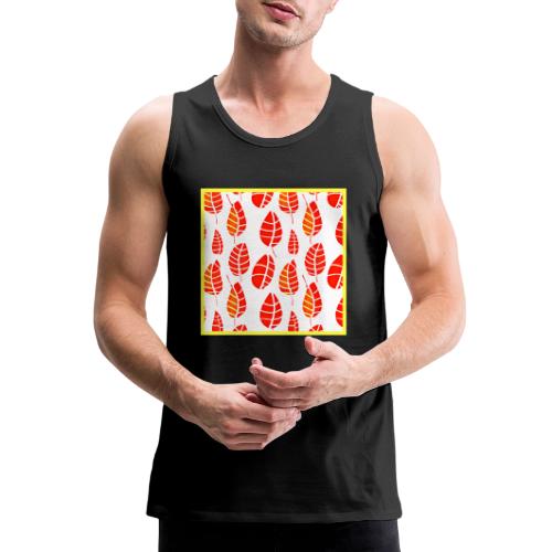 Elegant Leaf Art Neon Aesthetics - Men's Premium Tank