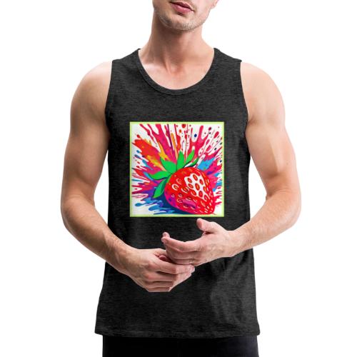 Splatter Strawberry Splash - Men's Premium Tank