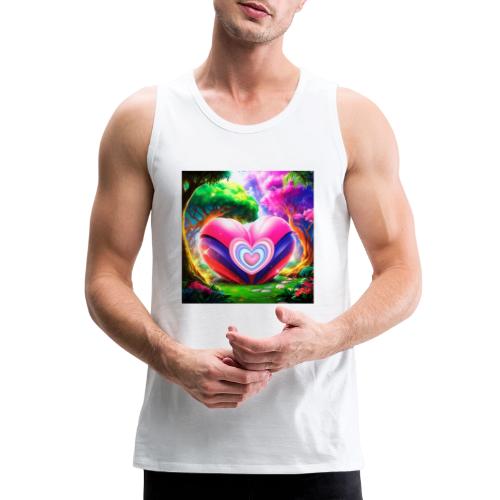 Double heart, fantasy, landscapes enjoy the magic - Men's Premium Tank