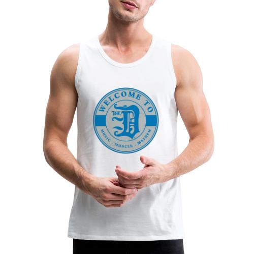 WELCOME TO THE D BADGE BLUE SILVER - Men's Premium Tank