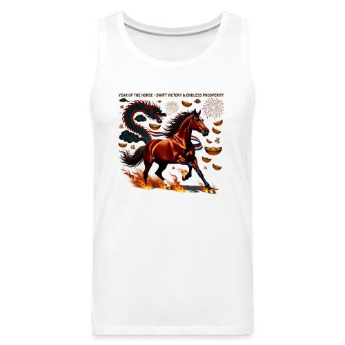 Year of the Horse Victory T Shirt, Lunar New Year - Men's Premium Tank