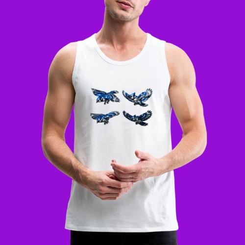 Silver Blue Jay Flight Stages - Men's Premium Tank