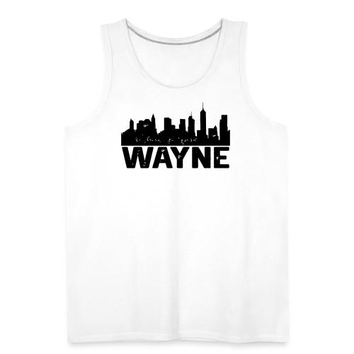 Wayne Skyline Black Wayne Michigan MI City Design - Men's Premium Tank