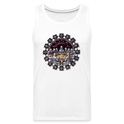 Last Supper Communion T Shirt, Faith Gift - Men's Premium Tank