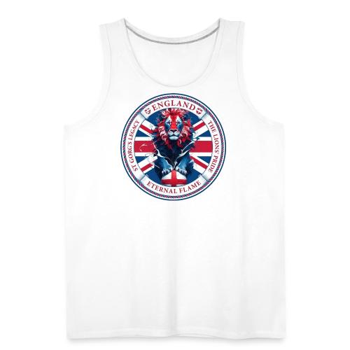 England Lion Emblem T Shirt, Flag Pride Gift - Men's Premium Tank