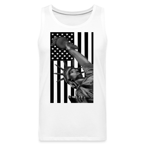 United States Flag & Statue Of Liberty - Men's Premium Tank