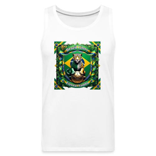 Brazil Jaguar Glory T-Shirt, Flag Pride Badge Gift - Men's Premium Tank