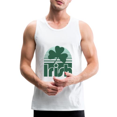 Retro Irish Shamrock Design Tee Shirt Hoodie - Men's Premium Tank