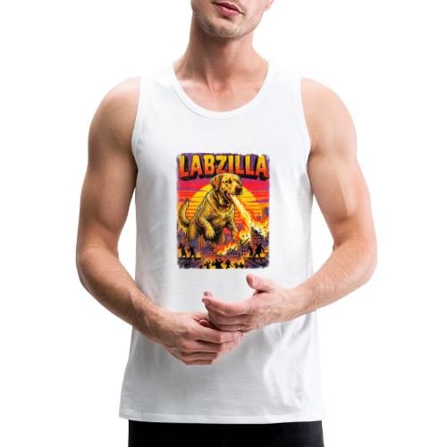 Labzilla Giant Yellow Labrador Monster Tee - Men's Premium Tank