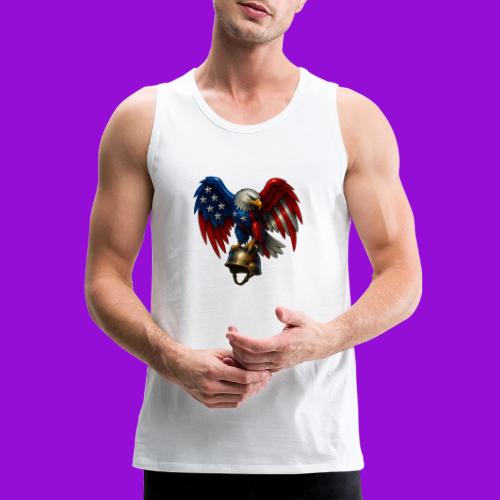 American Flag Bald Eagle - Helmet - Men's Premium Tank