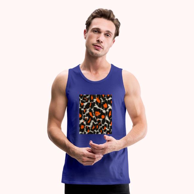 orange and black shaded leopard pattern