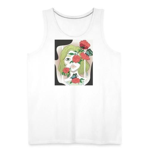Girl with Rose Vine - Men's Premium Tank