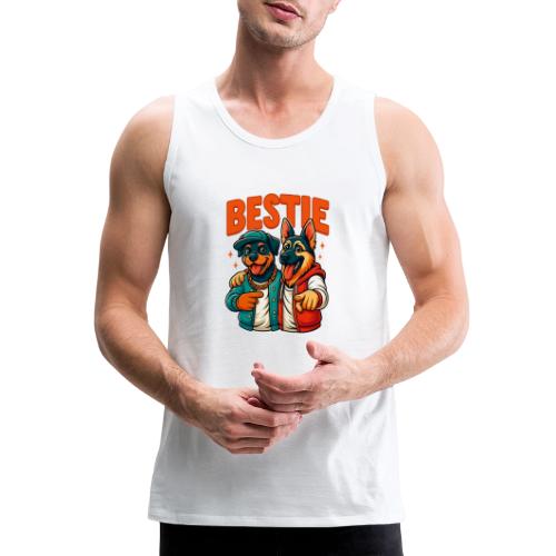 Hip Hop Dog Besties Shirt for Friends & Pet Lovers - Men's Premium Tank