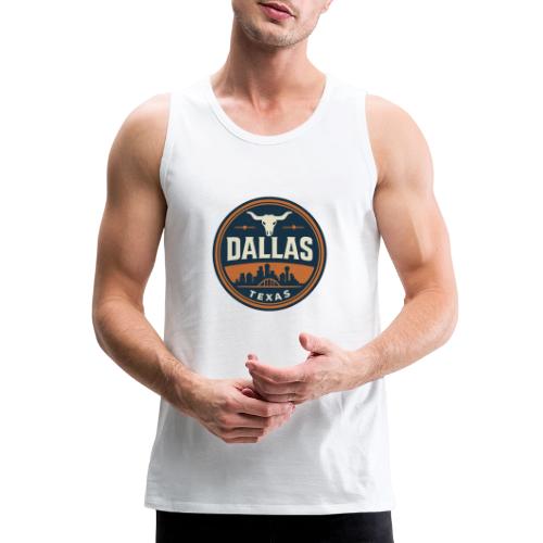 Vintage Dallas Texas Western Skyline Retro Cowboy - Men's Premium Tank